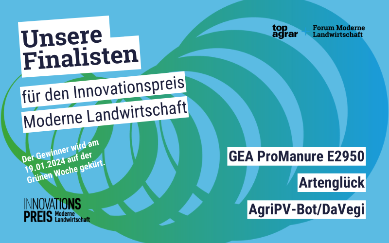 Finalisten des Innovationspreises Moderne Landwirtschaft stehen fest – Preisverleihung auf dem ErlebnisBauernhof der Grünen Woche